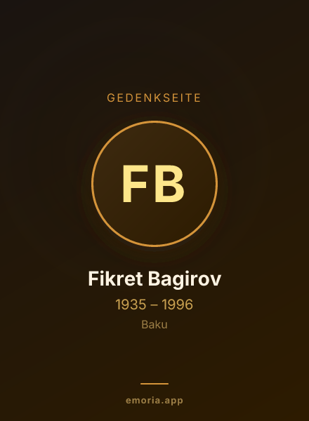 Gedenkportrait von Fikret Bagirov