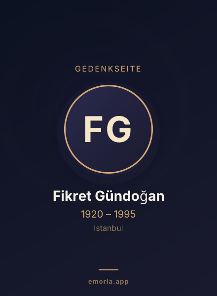 Gedenkportrait von Fikret Gündoğan