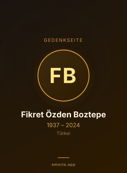 Gedenkportrait von Fikret Özden Boztepe