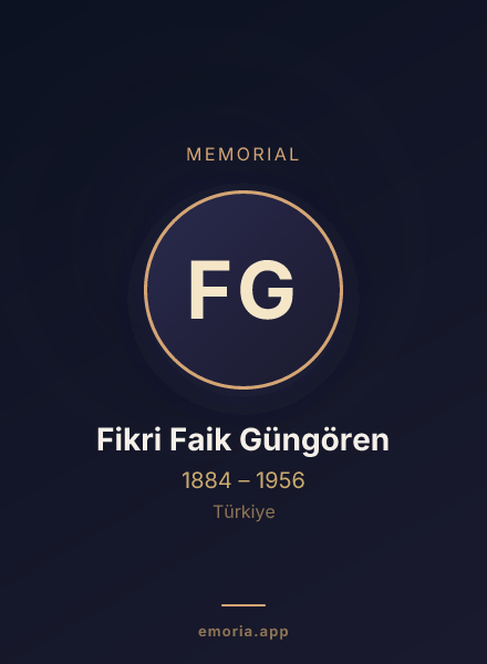 Memorial portrait of Fikri Faik Güngören