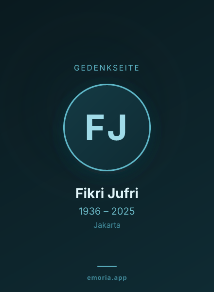 Gedenkportrait von Fikri Jufri