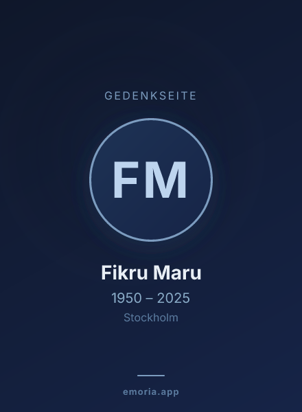 Gedenkportrait von Fikru Maru