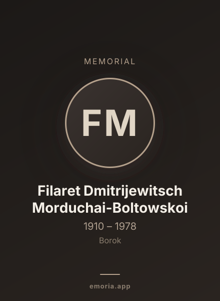 Memorial portrait of Filaret Dmitrijewitsch Morduchai-Boltowskoi