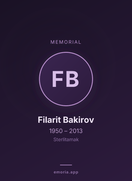 Memorial portrait of Filarit Bakirov