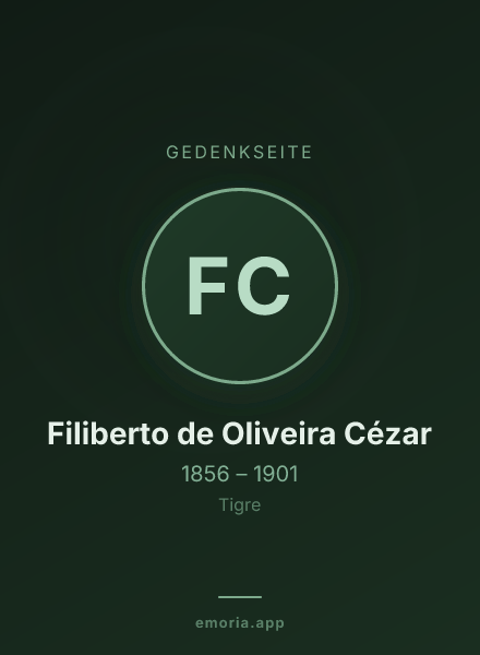 Gedenkportrait von Filiberto de Oliveira Cézar