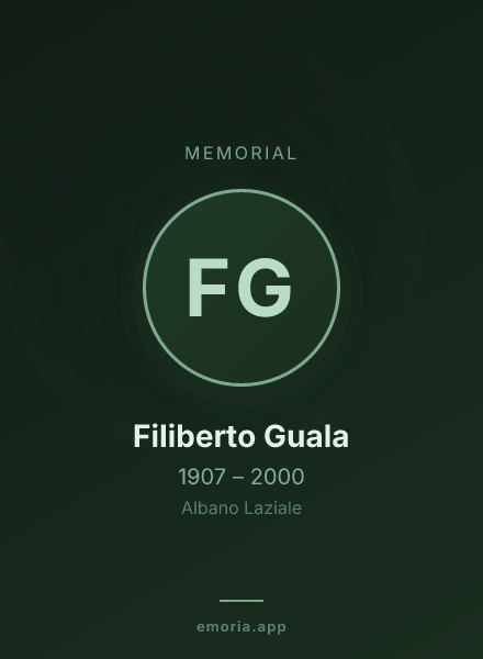 Memorial portrait of Filiberto Guala