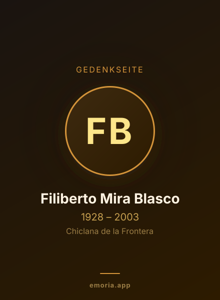 Gedenkportrait von Filiberto Mira Blasco