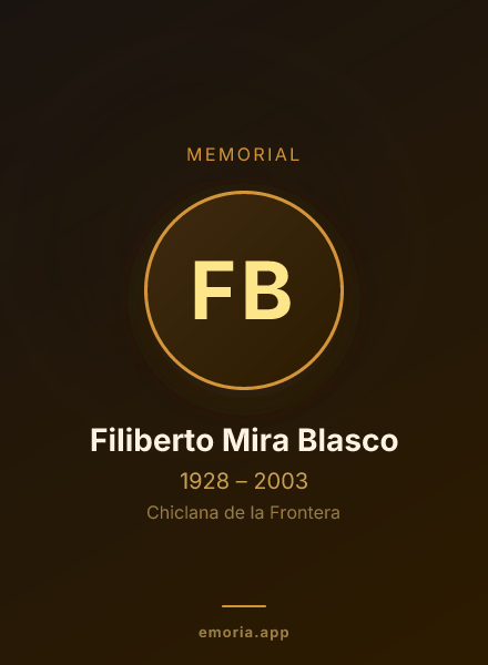 Memorial portrait of Filiberto Mira Blasco