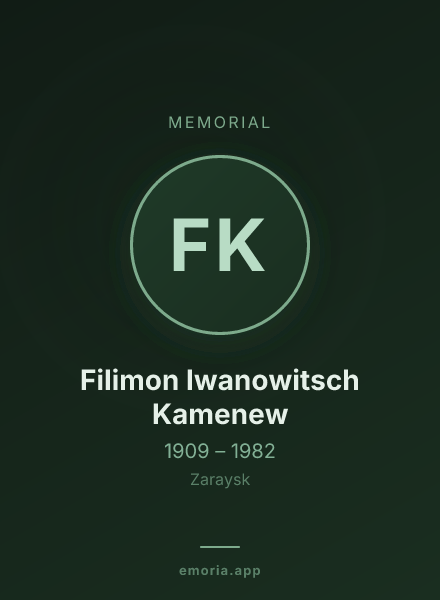 Memorial portrait of Filimon Iwanowitsch Kamenew