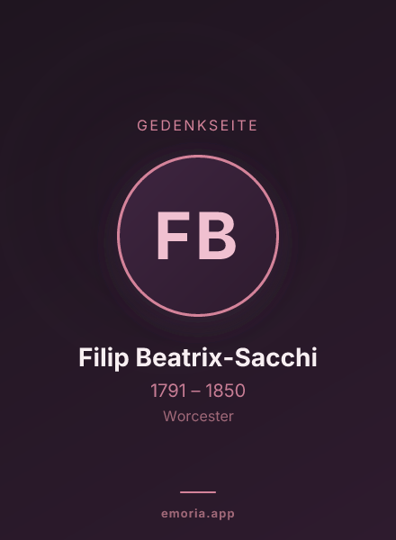 Gedenkportrait von Filip Beatrix-Sacchi