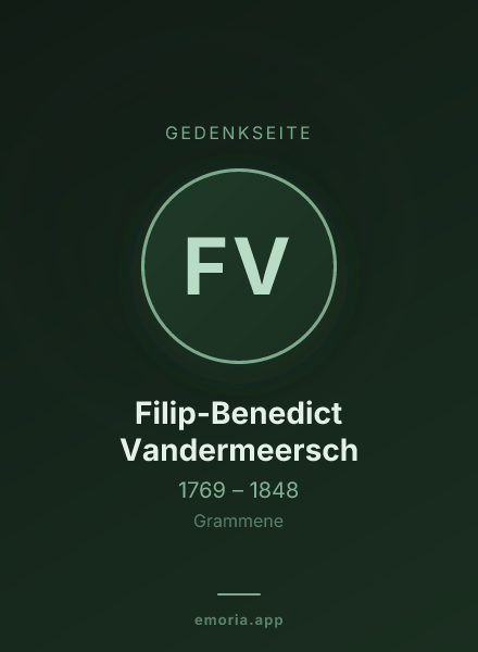 Gedenkportrait von Filip-Benedict Vandermeersch