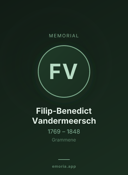Memorial portrait of Filip-Benedict Vandermeersch