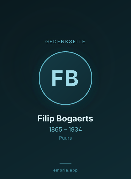 Gedenkportrait von Filip Bogaerts