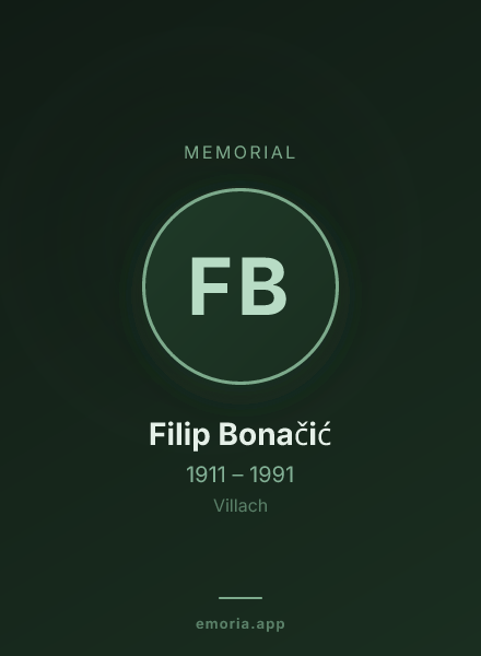 Memorial portrait of Filip Bonačić