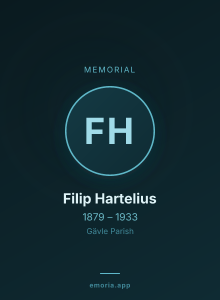 Memorial portrait of Filip Hartelius