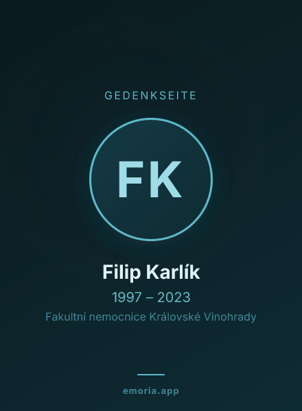 Gedenkportrait von Filip Karlík