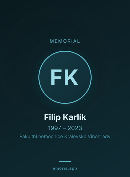 Memorial portrait of Filip Karlík