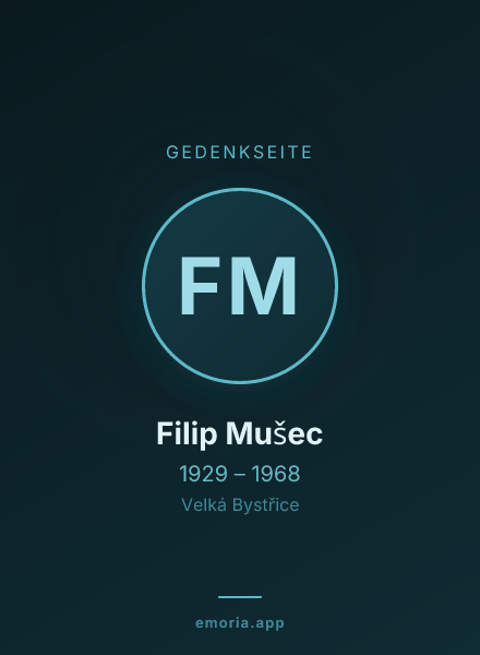 Gedenkportrait von Filip Mušec