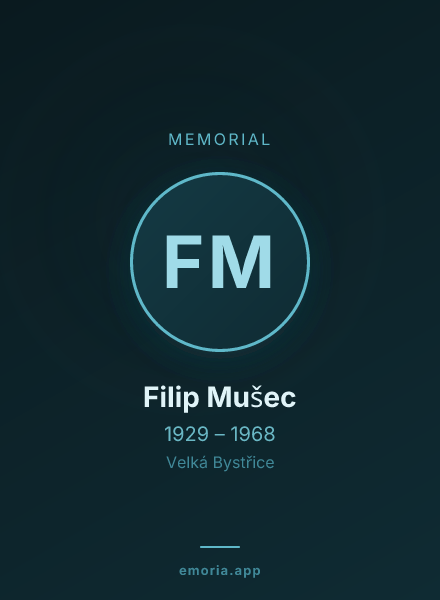 Memorial portrait of Filip Mušec