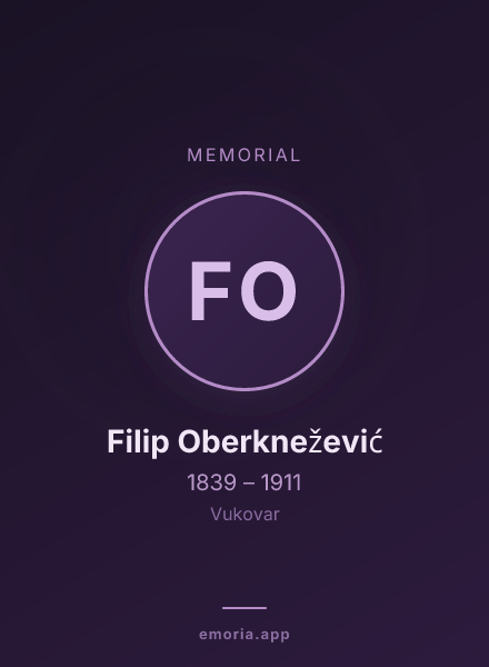 Memorial portrait of Filip Oberknežević