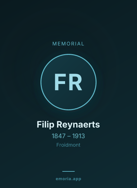 Memorial portrait of Filip Reynaerts