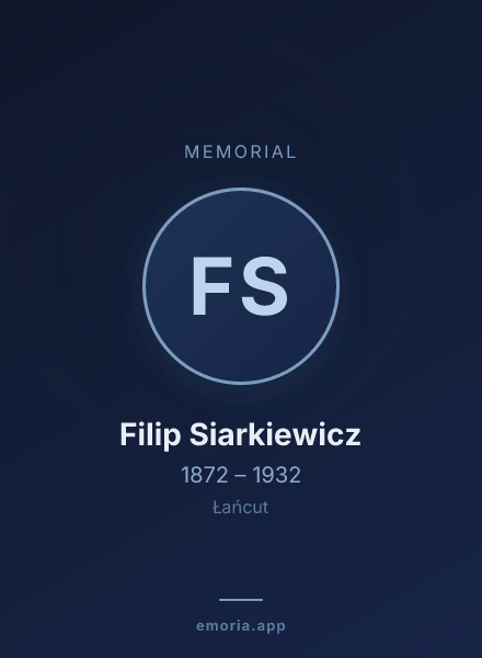 Memorial portrait of Filip Siarkiewicz