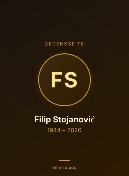 Gedenkportrait von Filip Stojanović