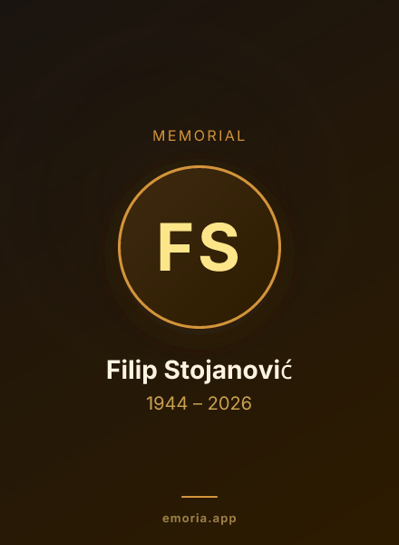 Memorial portrait of Filip Stojanović