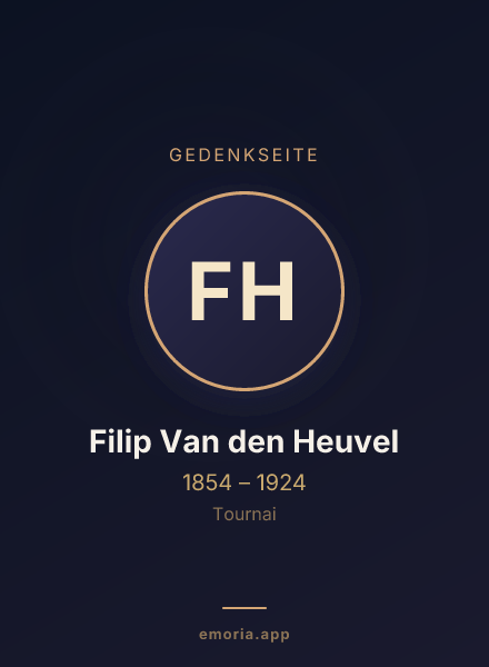 Gedenkportrait von Filip Van den Heuvel