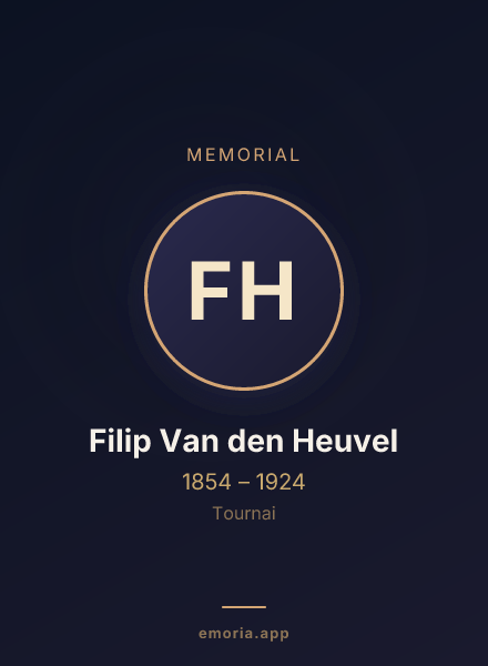 Memorial portrait of Filip Van den Heuvel