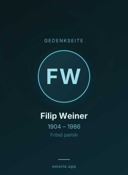 Gedenkportrait von Filip Weiner
