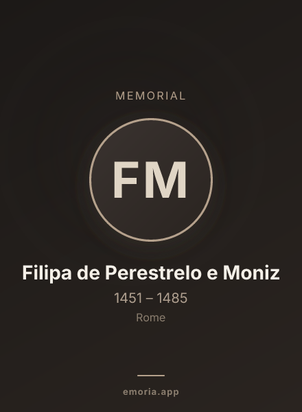 Memorial portrait of Filipa de Perestrelo e Moniz