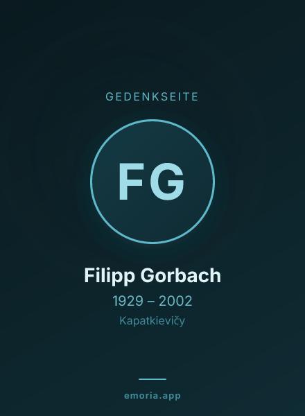 Gedenkportrait von Filipp Gorbach