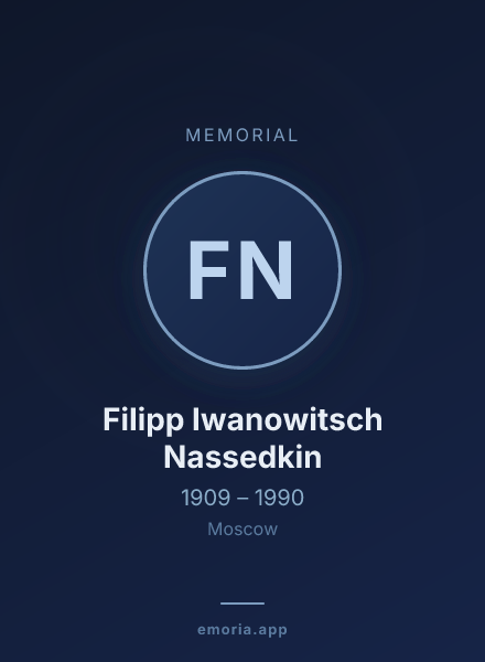 Memorial portrait of Filipp Iwanowitsch Nassedkin