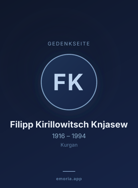 Gedenkportrait von Filipp Kirillowitsch Knjasew