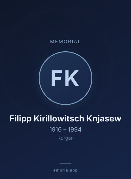 Memorial portrait of Filipp Kirillowitsch Knjasew