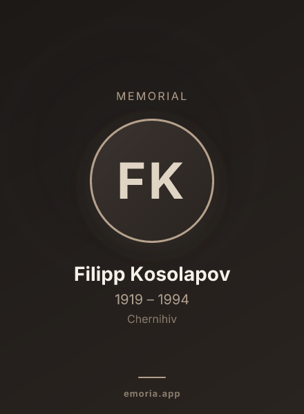Memorial portrait of Filipp Kosolapov