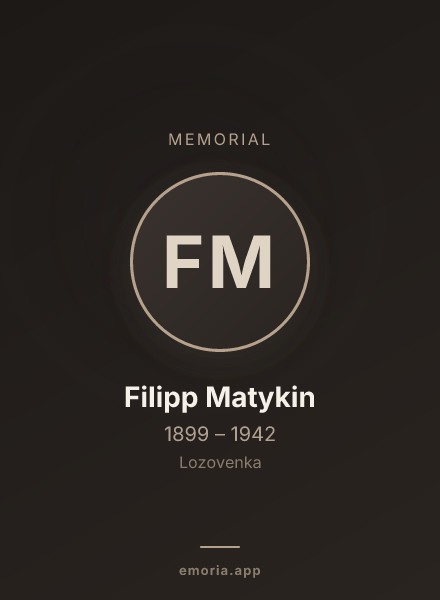 Memorial portrait of Filipp Matykin