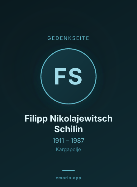 Gedenkportrait von Filipp Nikolajewitsch Schilin