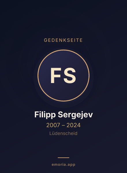 Gedenkportrait von Filipp Sergejev