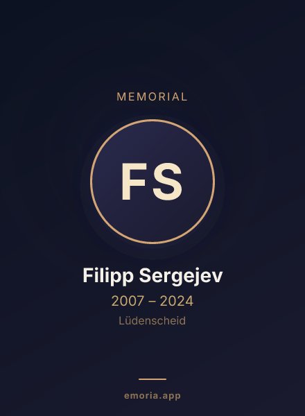 Memorial portrait of Filipp Sergejev