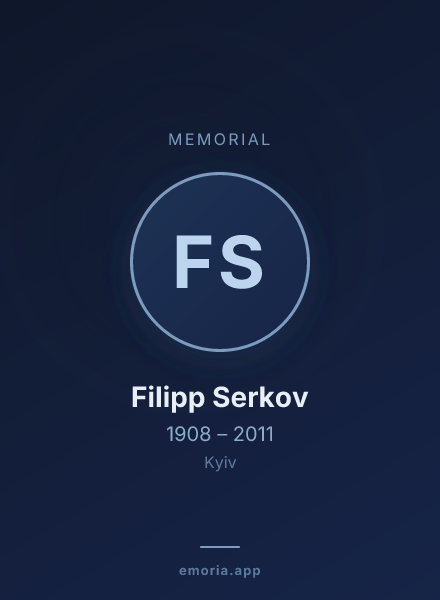 Memorial portrait of Filipp Serkov