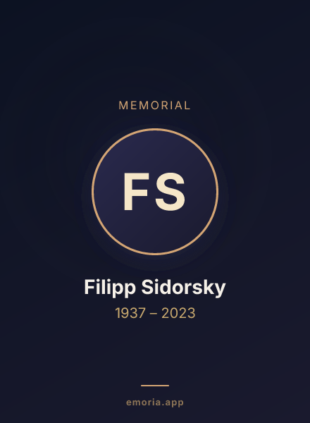 Memorial portrait of Filipp Sidorsky
