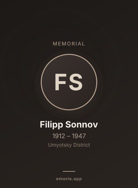 Memorial portrait of Filipp Sonnov