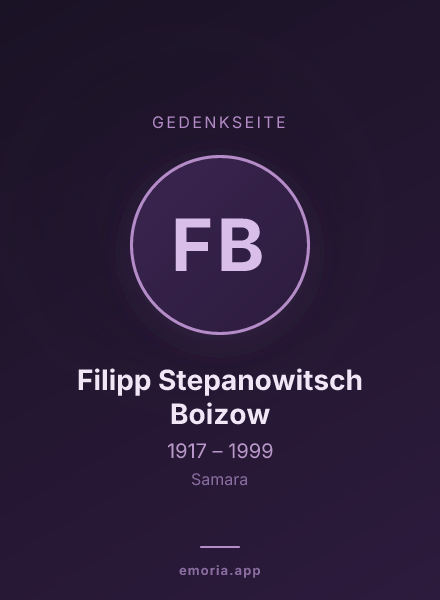 Gedenkportrait von Filipp Stepanowitsch Boizow