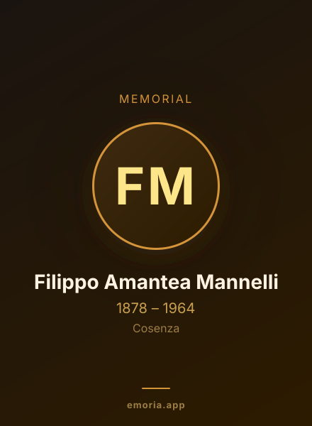 Memorial portrait of Filippo Amantea Mannelli