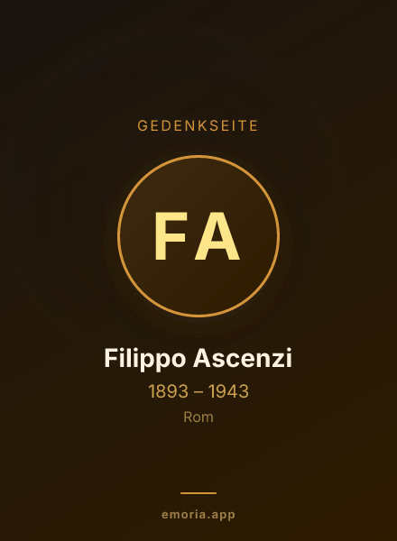 Gedenkportrait von Filippo Ascenzi