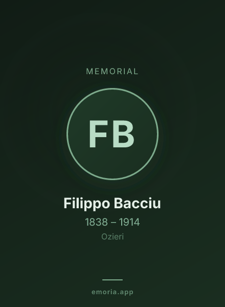 Memorial portrait of Filippo Bacciu