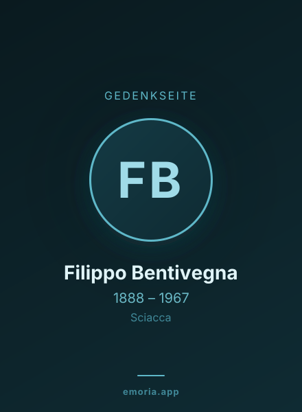 Gedenkportrait von Filippo Bentivegna