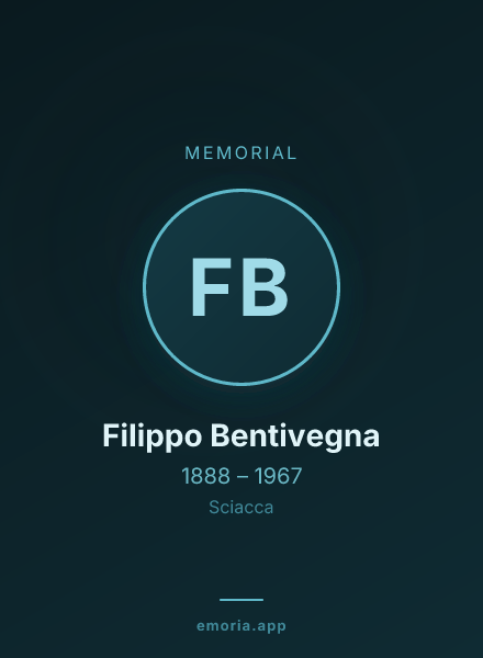 Memorial portrait of Filippo Bentivegna